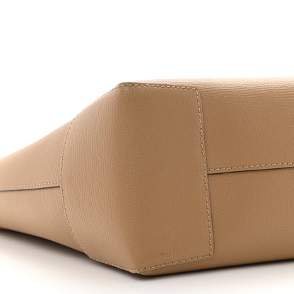 Burberry Grainy Calfskin Haymarket Check Tote Camel 10 of 11