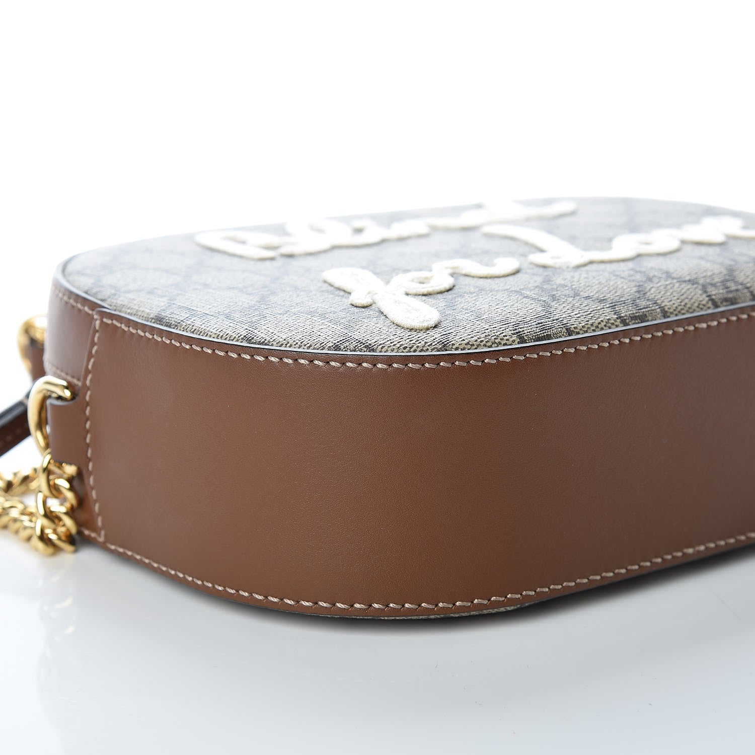 Gucci GG Supreme Monogram Blind For Love Embroidered Mini Chain Shoulder Bag Beige Tuscany 11 of 12