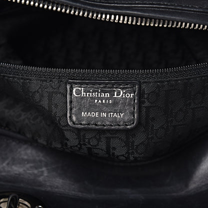 Christian Dior Lambskin Embossed Cannage Large Lady Dior Black 6 of 15