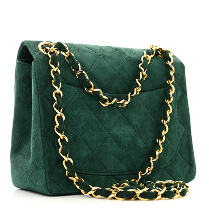 Chanel Suede Quilted Mini Square Flap Green 2 of 11