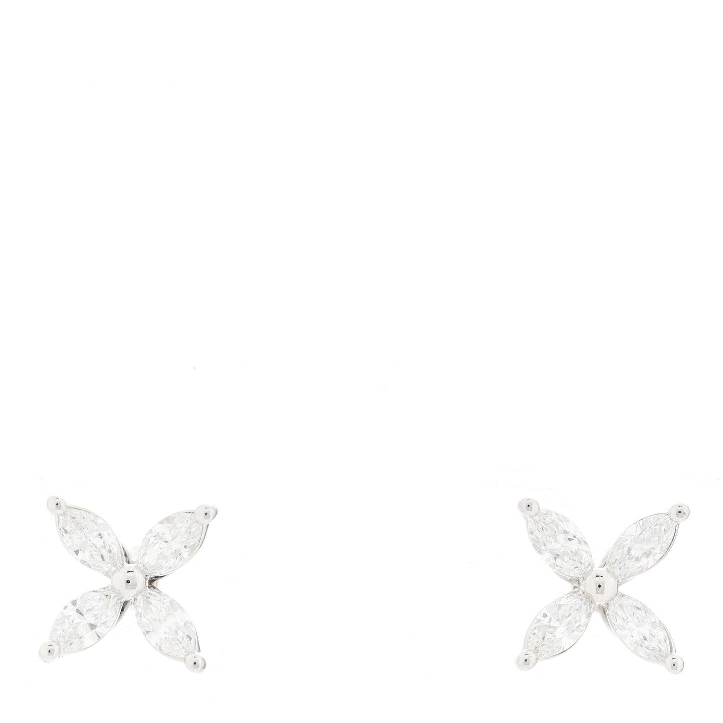 Platinum Diamond .64ct Small Victoria Earrings