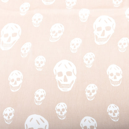 Alexander McQueen Silk Chiffon Skull Scarf Beige Ivory 4 of 4