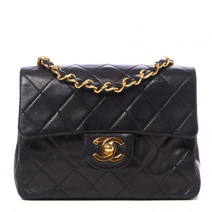 Chanel Lambskin Quilted Mini Square Flap Black 1 of 9