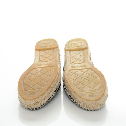 Chanel Lambskin CC Espadrilles 39 Black 5 of 9
