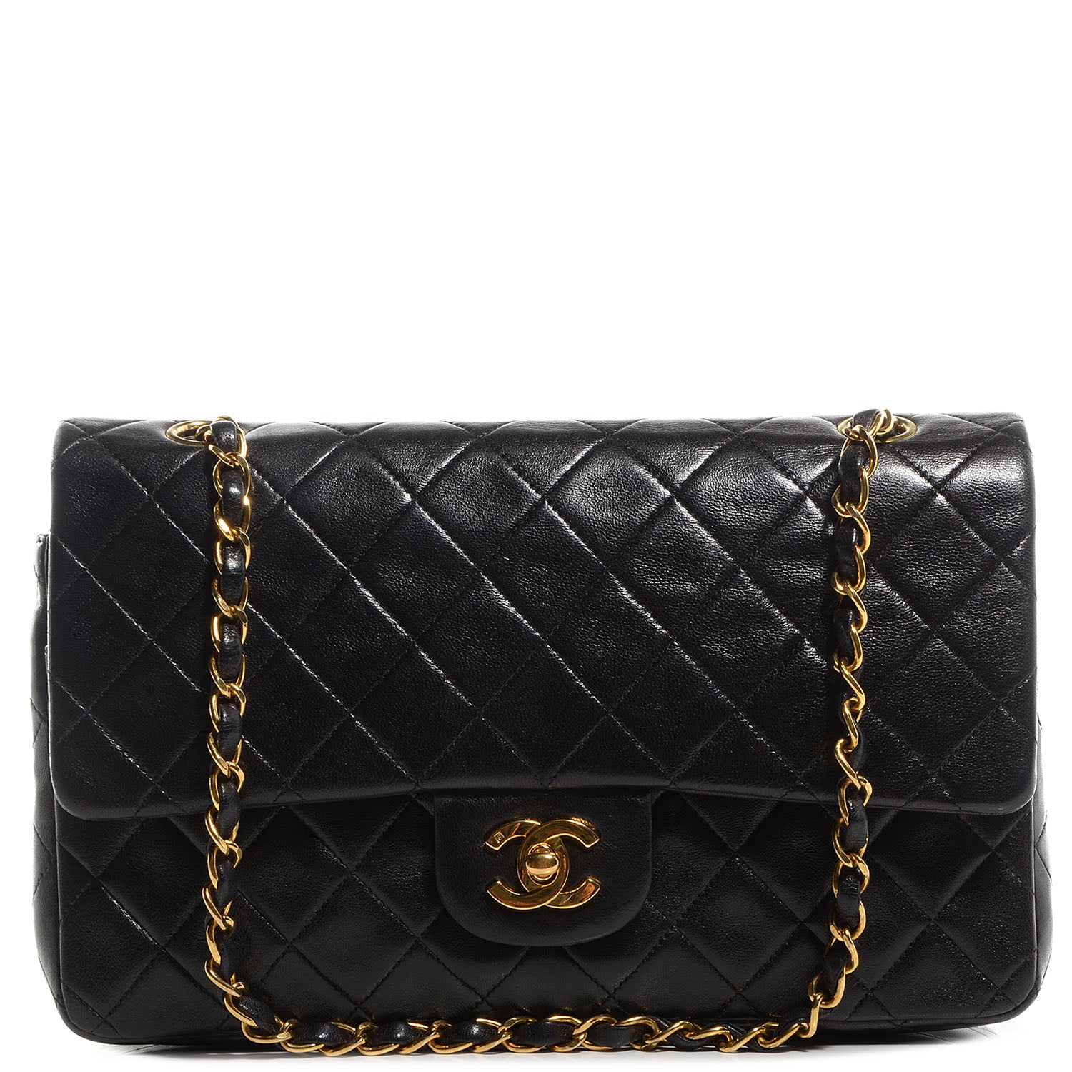 Chanel Lambskin Medium Double Flap Black 1 of 8