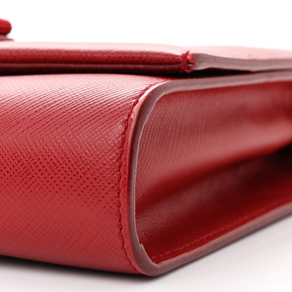 Salvatore Ferragamo Hammered Calfskin Mini Miss Vara Bow Chain Bag Rosso 9 of 11