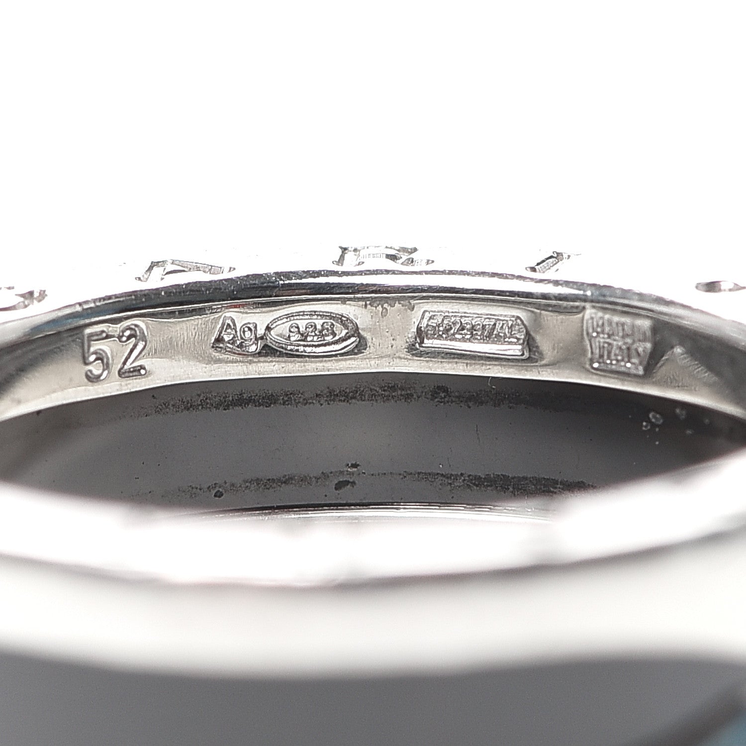 Bulgari Sterling Silver Ceramic Save The Children One-Band Ring 52 6 7 of 7