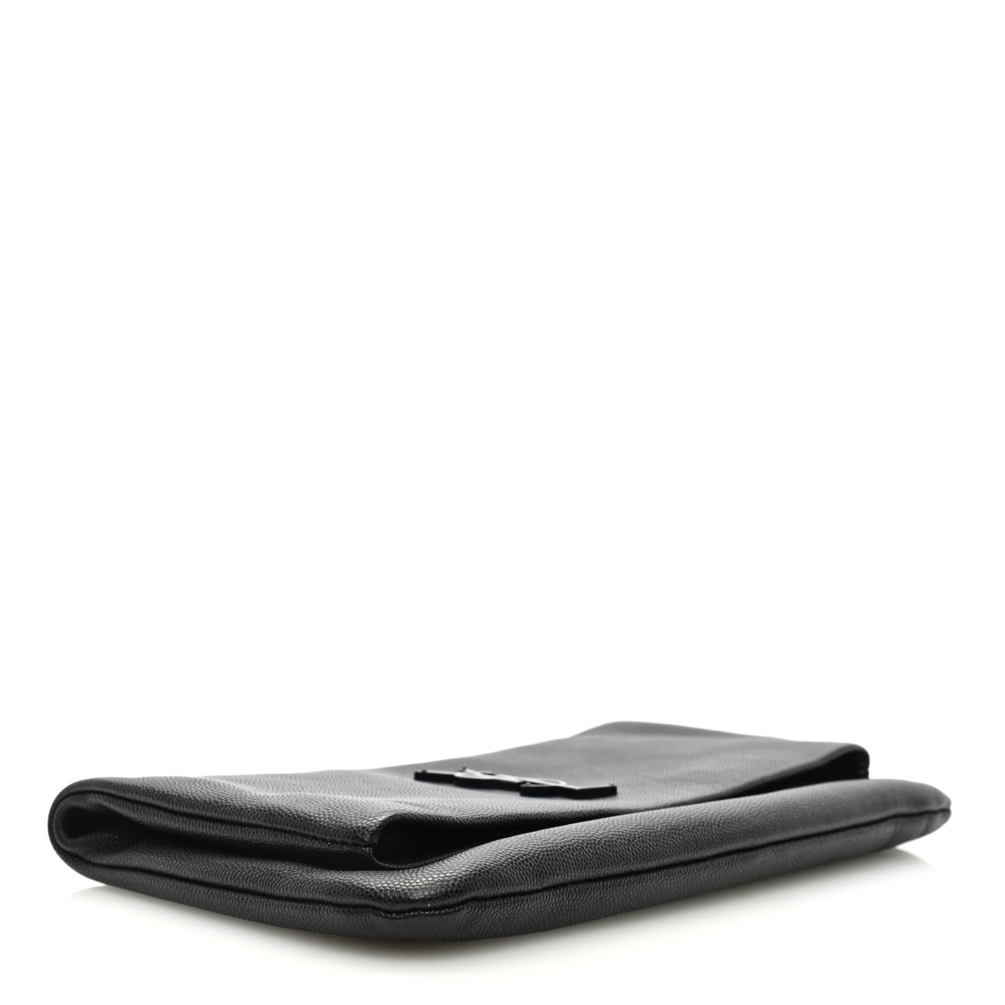 Grain De Poudre West Hollywood Monogram Fold Over Clutch Black