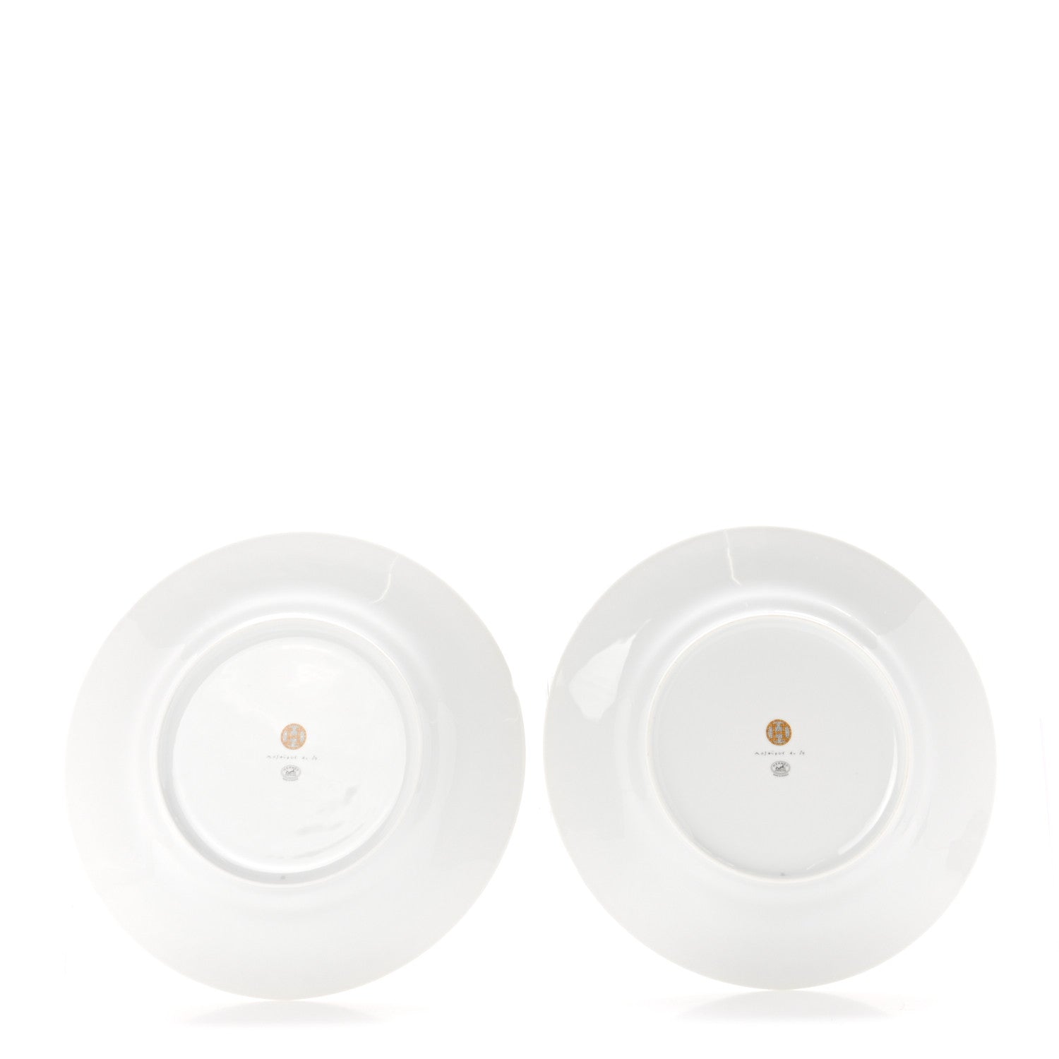 Hermes Porcelain Mosaique Au 24 Gold Dinner Plate Set of 2 2 of 5