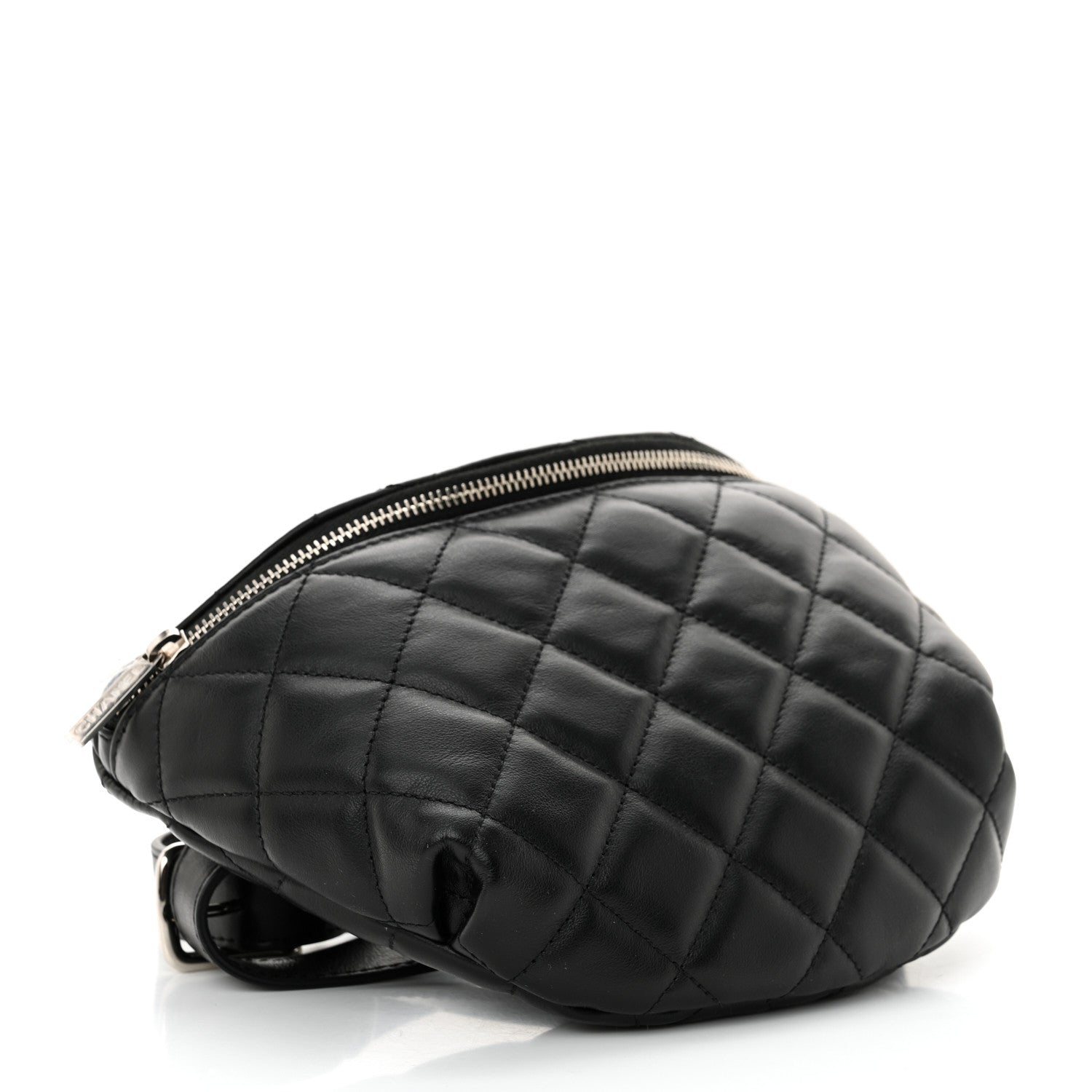 Chanel Calfskin Quilted Waist Belt Bag Black 4 of 12