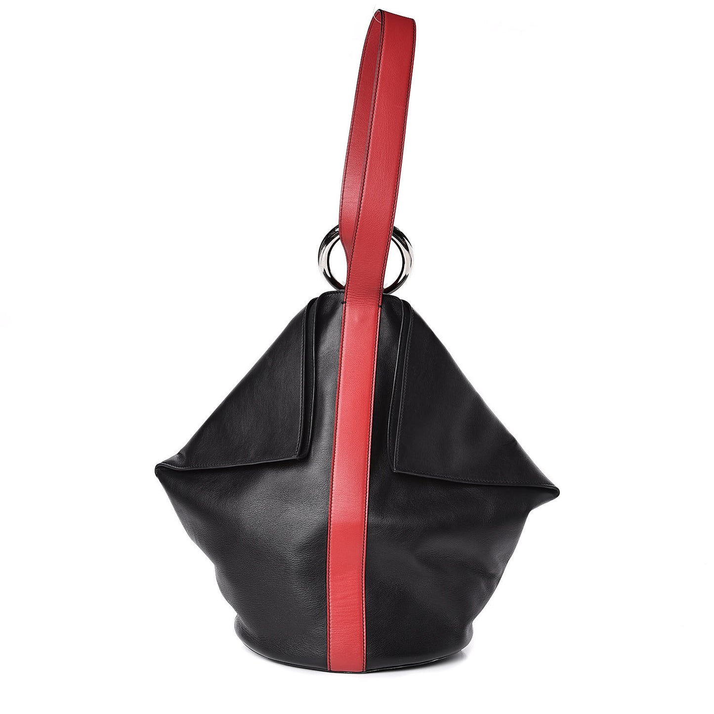 Calfskin Butterfly Bag Black Red