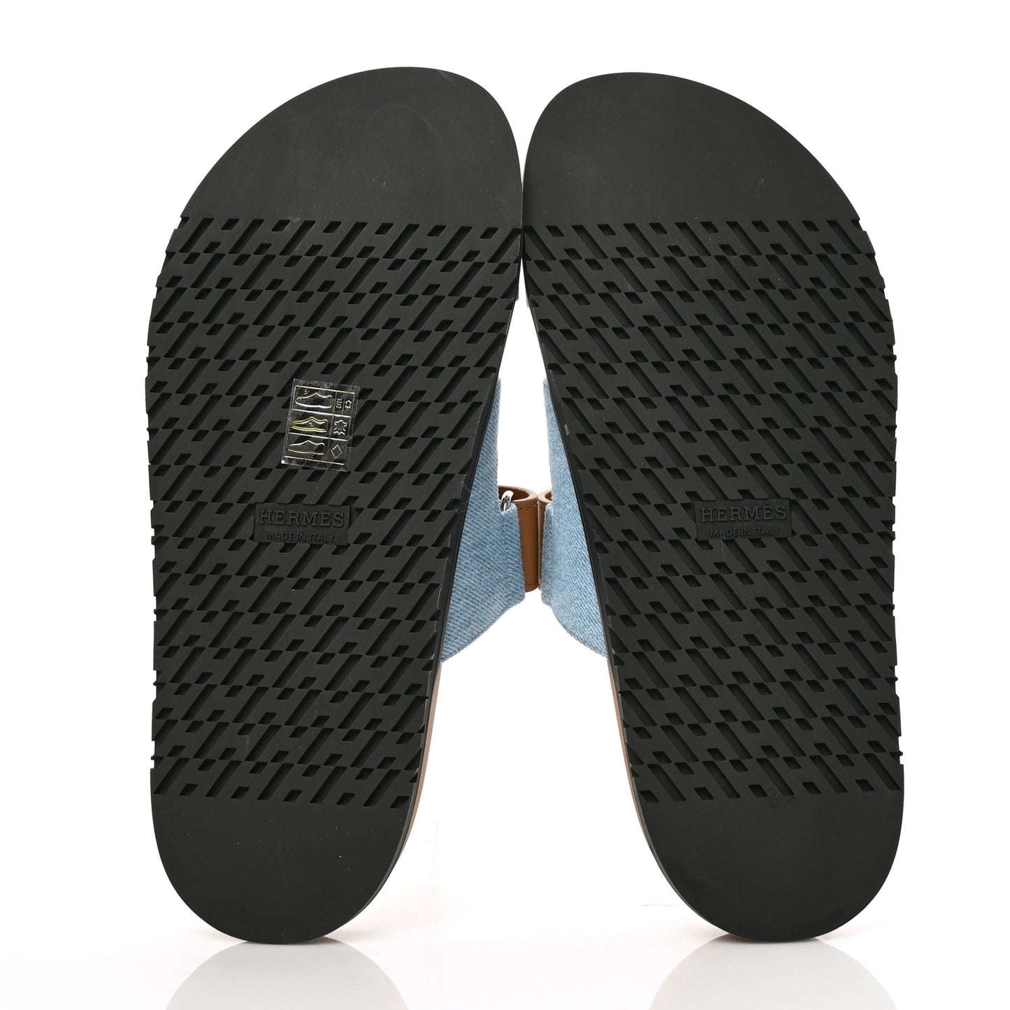 Denim Calfskin Womens Chypre Sandals 37 Bleu Clair Naturel