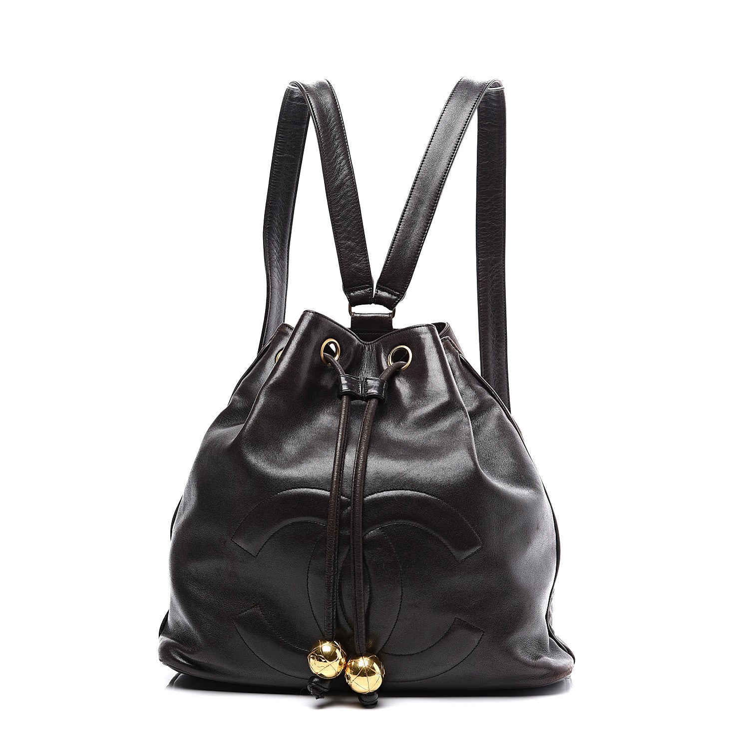 Chanel Lambskin CC Drawstring Backpack Black 1 of 11