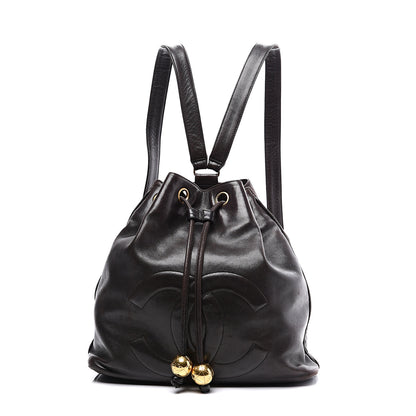 Chanel Lambskin CC Drawstring Backpack Black 1 of 11