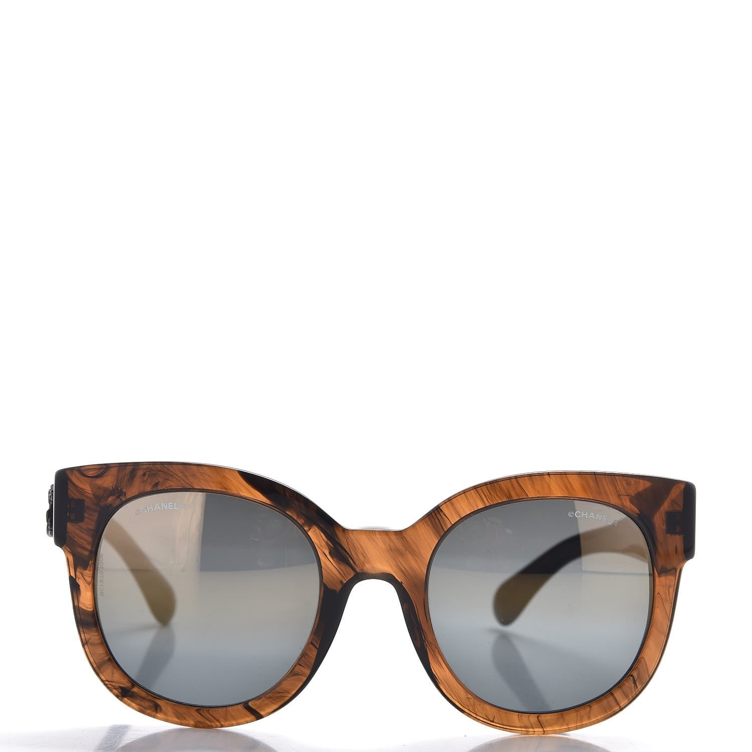 Chanel Acetate Butterfly Signature CC Sunglasses 5358 Brown 2 of 8