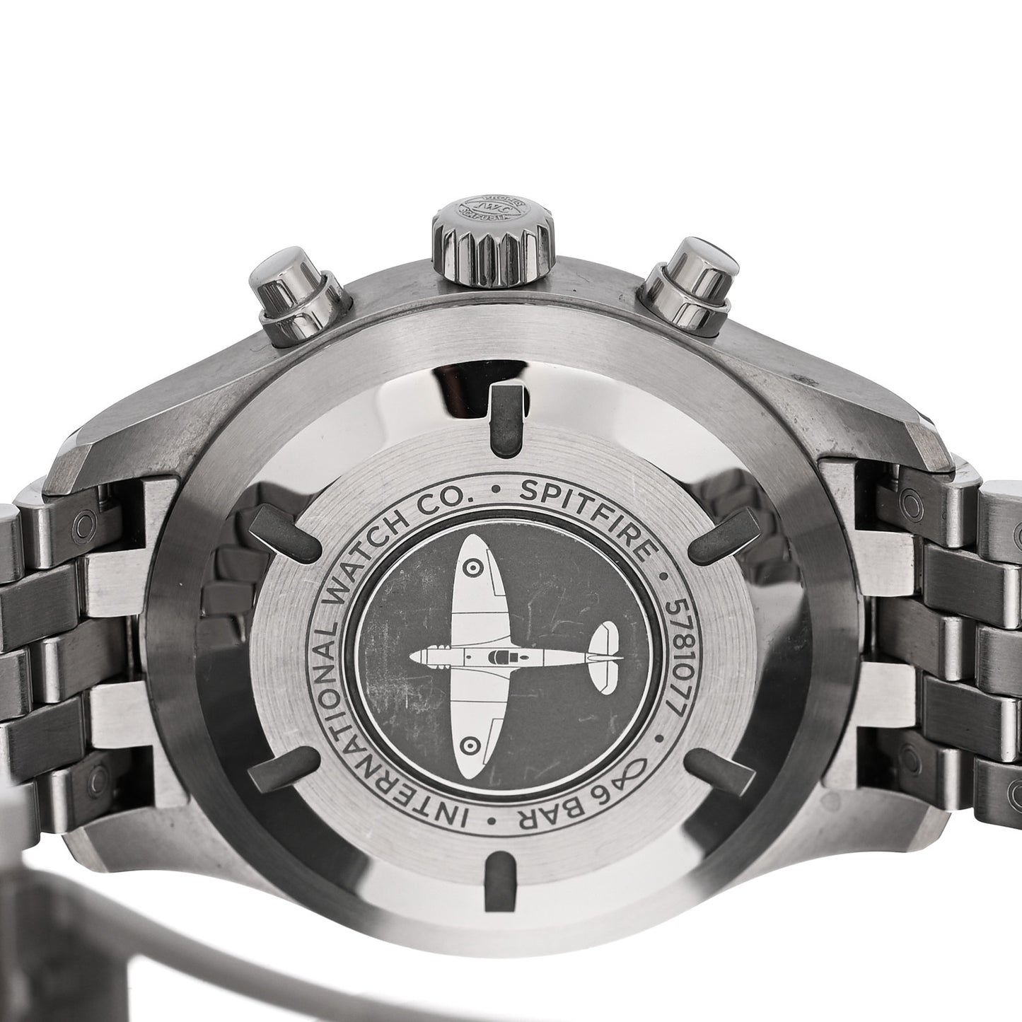 Stainless Steel 43mm Pilot Spitfire Chronograph Automatic Watch Slate IW377719