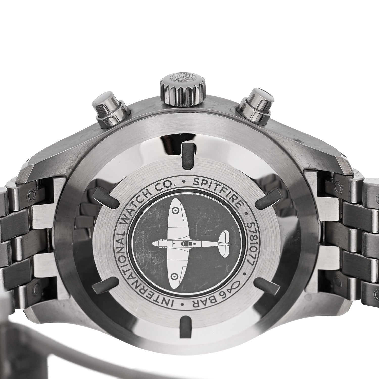 IWC Stainless Steel 43mm Pilot Spitfire Chronograph Automatic Watch Slate IW377719 4 of 5