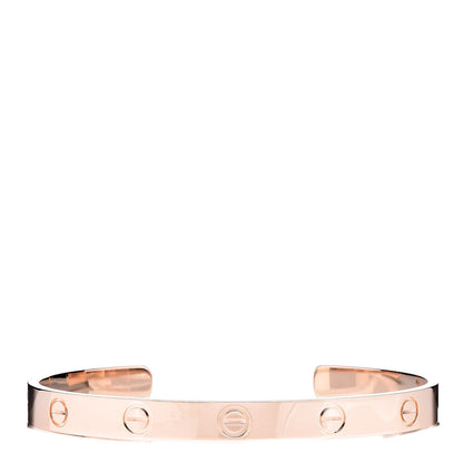 Cartier 18K Pink Gold LOVE Cuff Bracelet 18 1 of 5