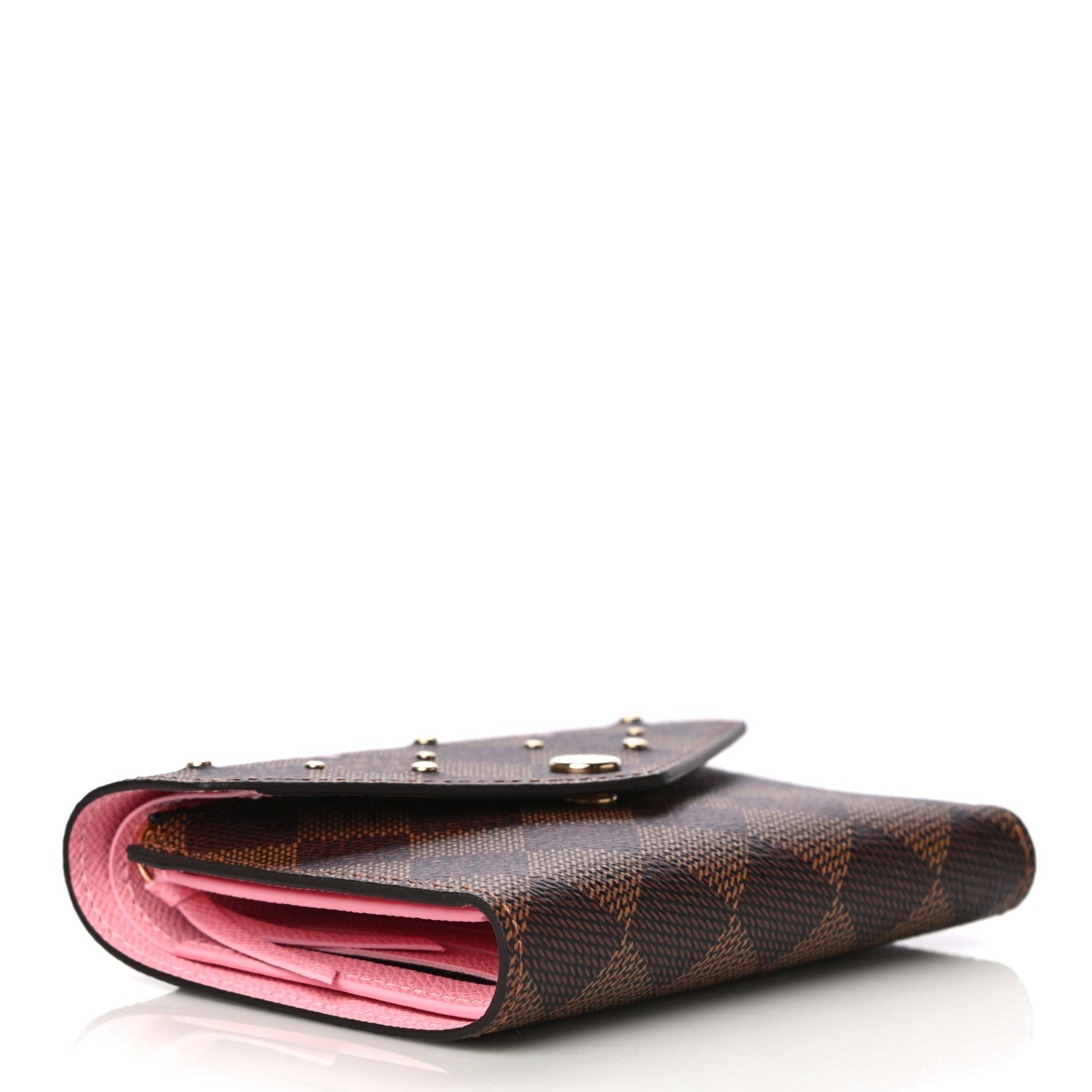 Louis Vuitton Damier Ebene Studded Victorine Wallet 4 of 12