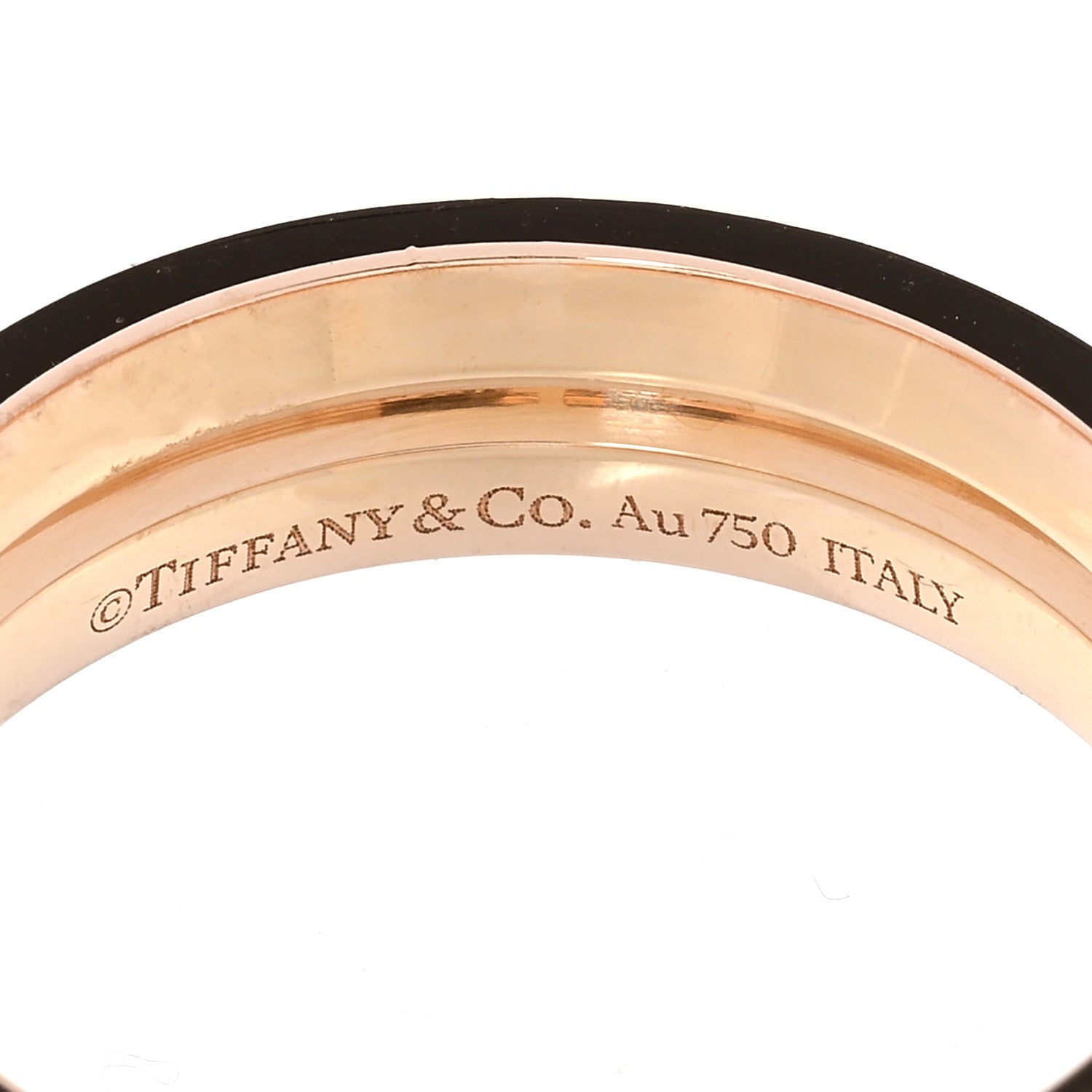 Tiffany 18K Rose Gold Diamond Modern Keys Ring 56 7.5 4 of 4