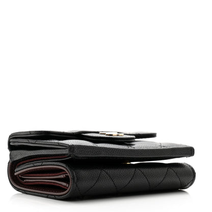 Chanel Caviar Quilted Double Flap Wallet Black 4 of 8