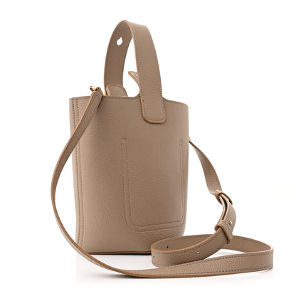 Loewe Soft Grained Calfskin Mini Pebble Bucket Bag Oak 3 of 9