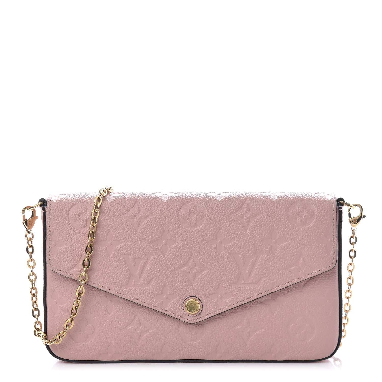 Louis Vuitton Empreinte Pochette Felicie Chain Wallet Rose Poudre 1 of 10
