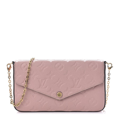Louis Vuitton Empreinte Pochette Felicie Chain Wallet Rose Poudre 1 of 10