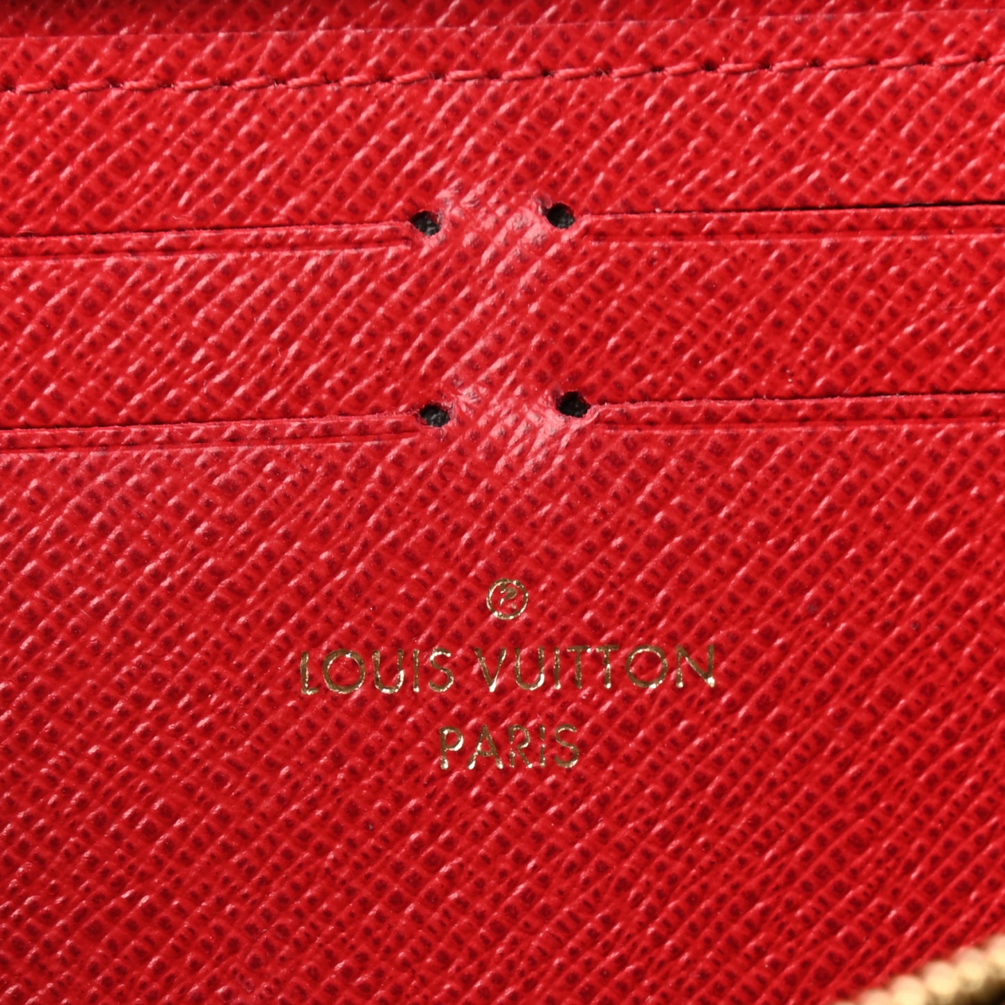Damier Ebene Clemence Wallet Cherry