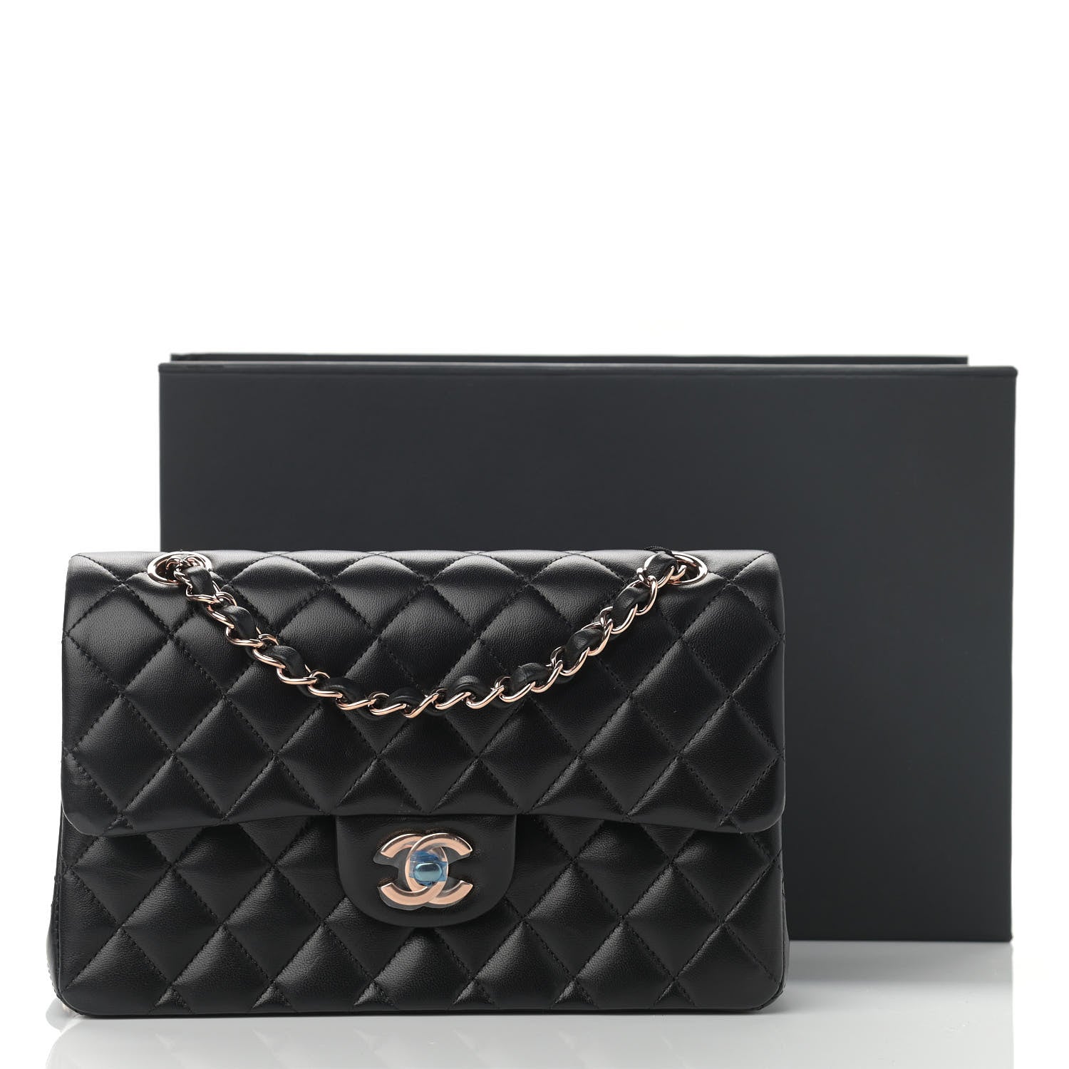 Chanel Lambskin Quilted Small Double Flap Black 13 of 13