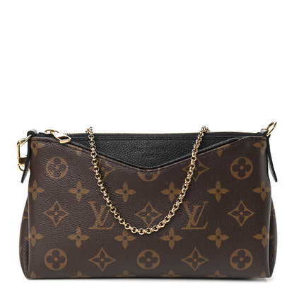 Louis Vuitton Monogram Pallas Clutch Black 1 of 8