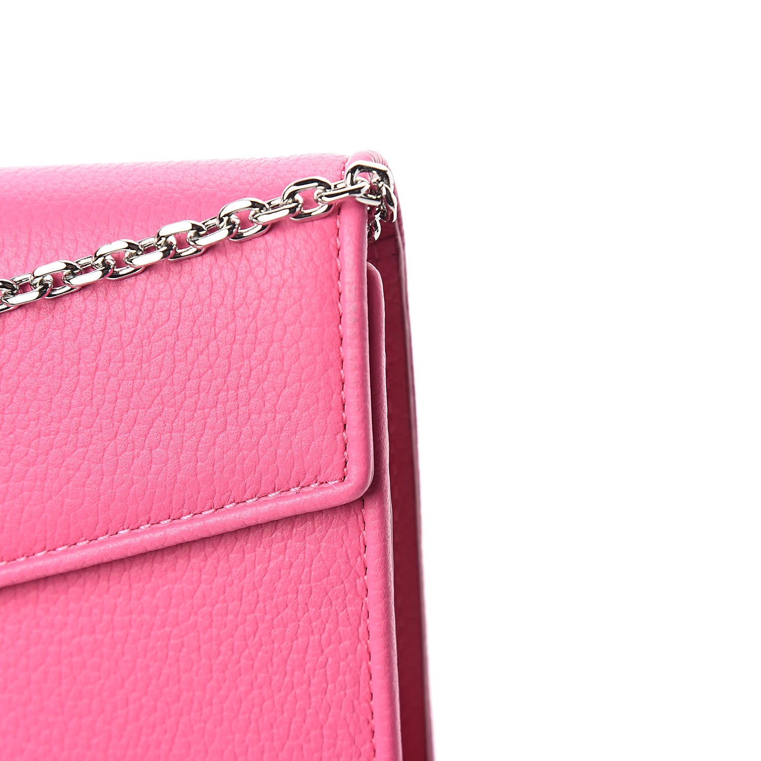 MCM Calfskin Large Patricia Wallet On Chain Pink 7 of 9