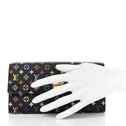 Louis Vuitton Monogram Multicolor Sarah Wallet Black Grenade 2 of 10