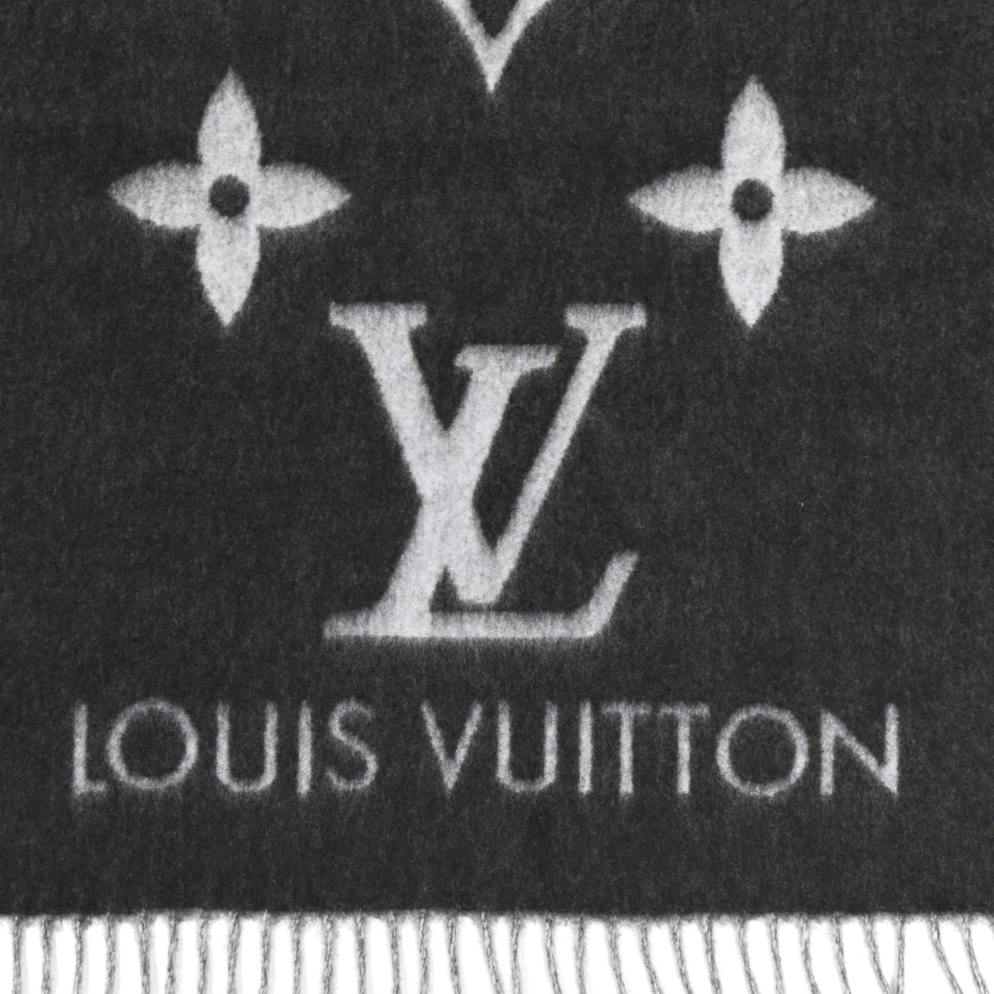 Cashmere Monogram Reykjavik Scarf Black