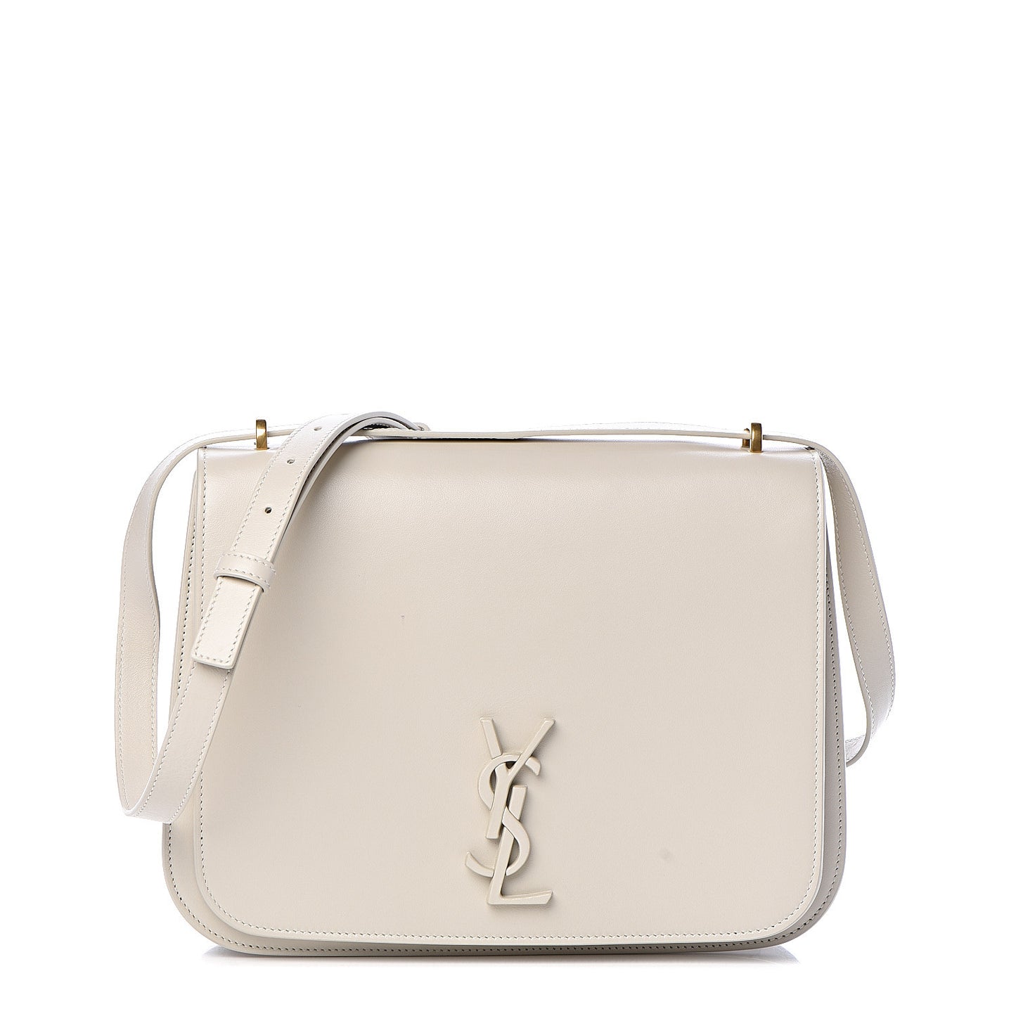 Smooth Calfskin Monogram Medium Spontini Satchel White