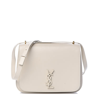 Saint Laurent Smooth Calfskin Monogram Medium Spontini Satchel White 1 of 10