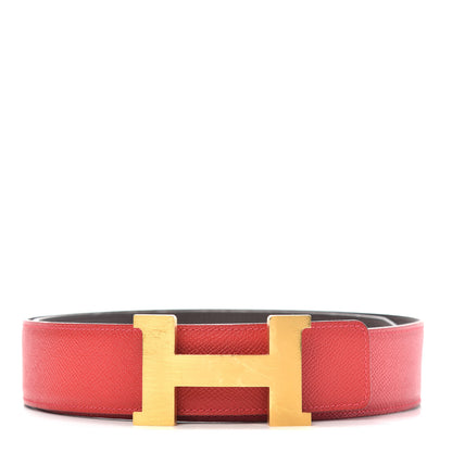 Hermes Epsom Chamonix 42mm Constance H Belt 95 Rouge Casaque Chocolate 1 of 5