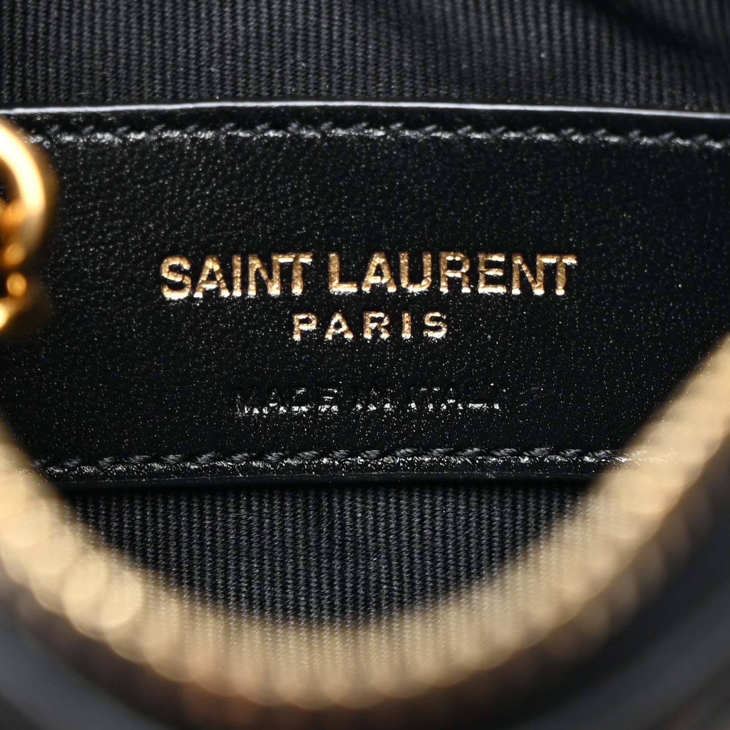 Calfskin Matelasse Monogram Key Pouch Black