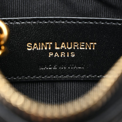 Saint Laurent Calfskin Matelasse Monogram Key Pouch Black 5 of 7