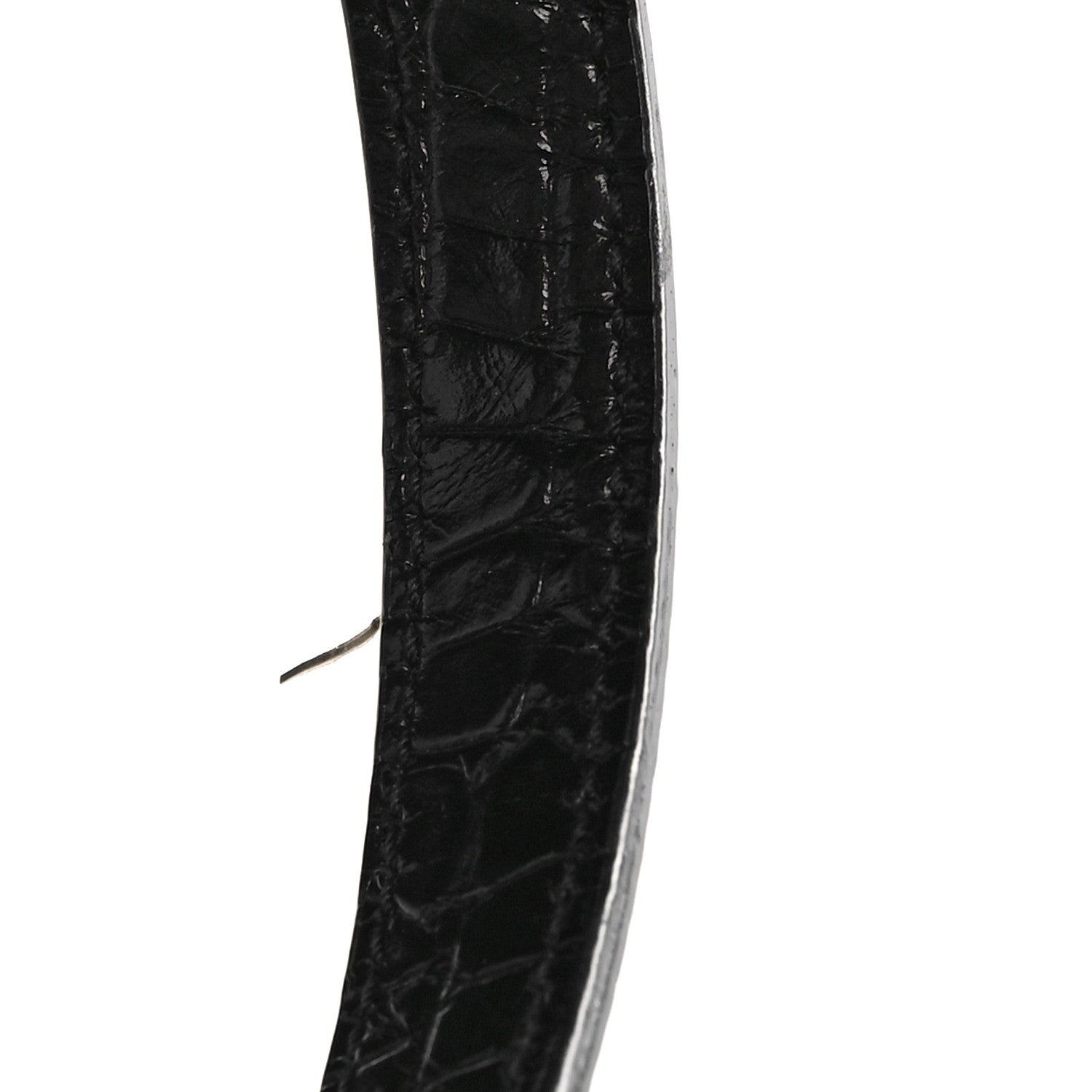 Saint Laurent Calfskin Crocodile Embossed Baby Sac De Jour Black 12 of 13