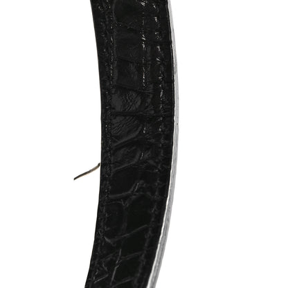 Saint Laurent Calfskin Crocodile Embossed Baby Sac De Jour Black 12 of 13