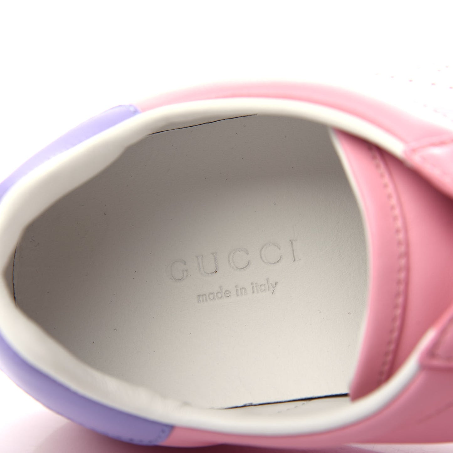 Calfskin Interlocking G Perforated Womens Ace Sneakers 36 Wild Rose Lapis
