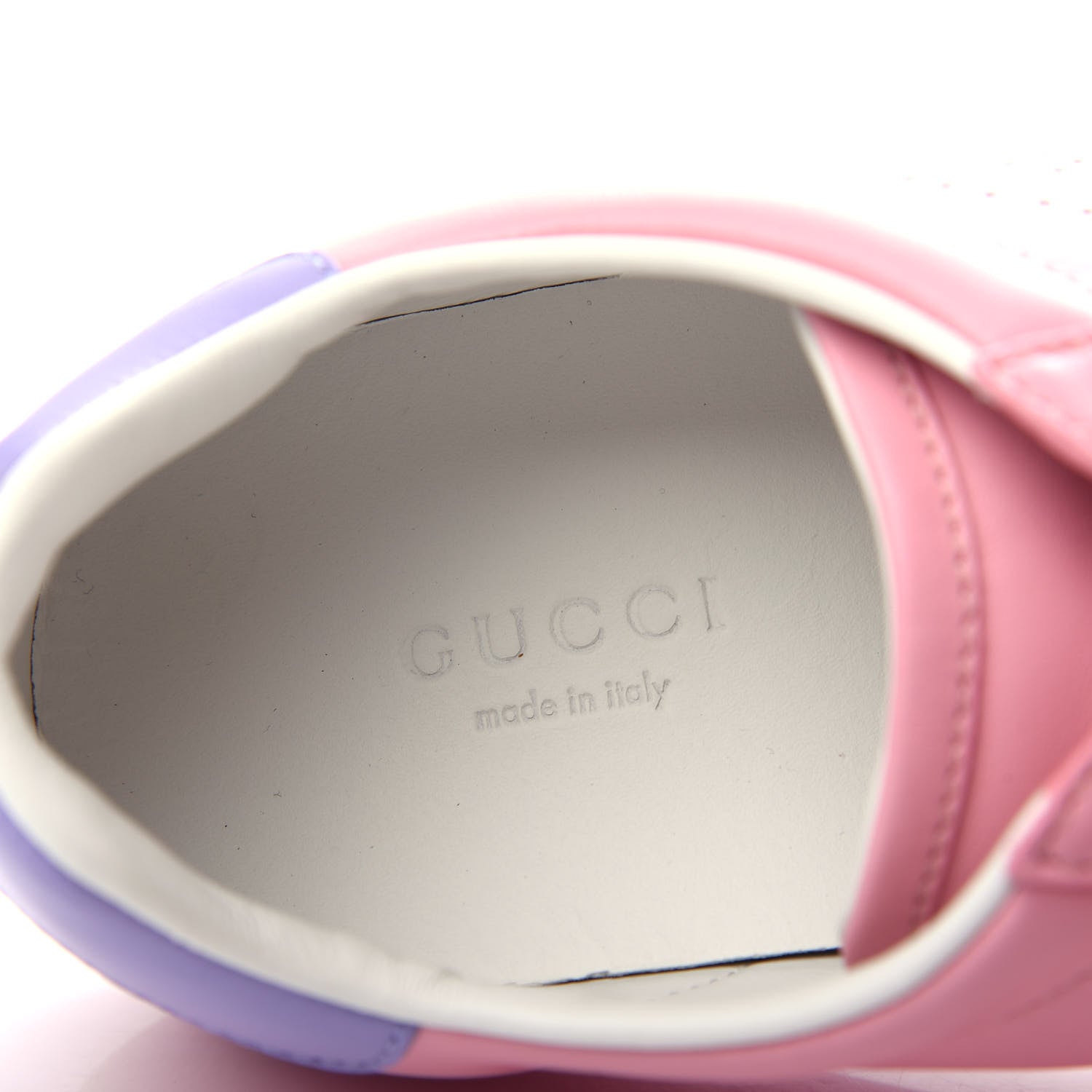 Gucci Calfskin Interlocking G Perforated Womens Ace Sneakers 36 Wild Rose Lapis 7 of 11