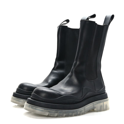 Bottega Veneta Calfskin The Tire Chelsea Boots 40 Black Transparent 3 of 7