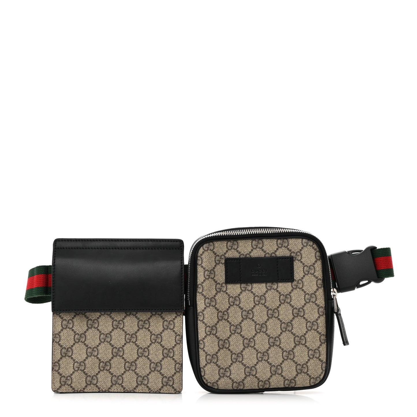 GG Supreme Monogram Web Belt Bag Black