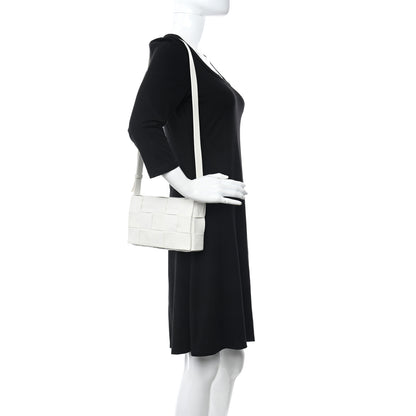 Bottega Veneta Paper Calfskin Maxi Intreccio Cassette Crossbody Bag White 2 of 11