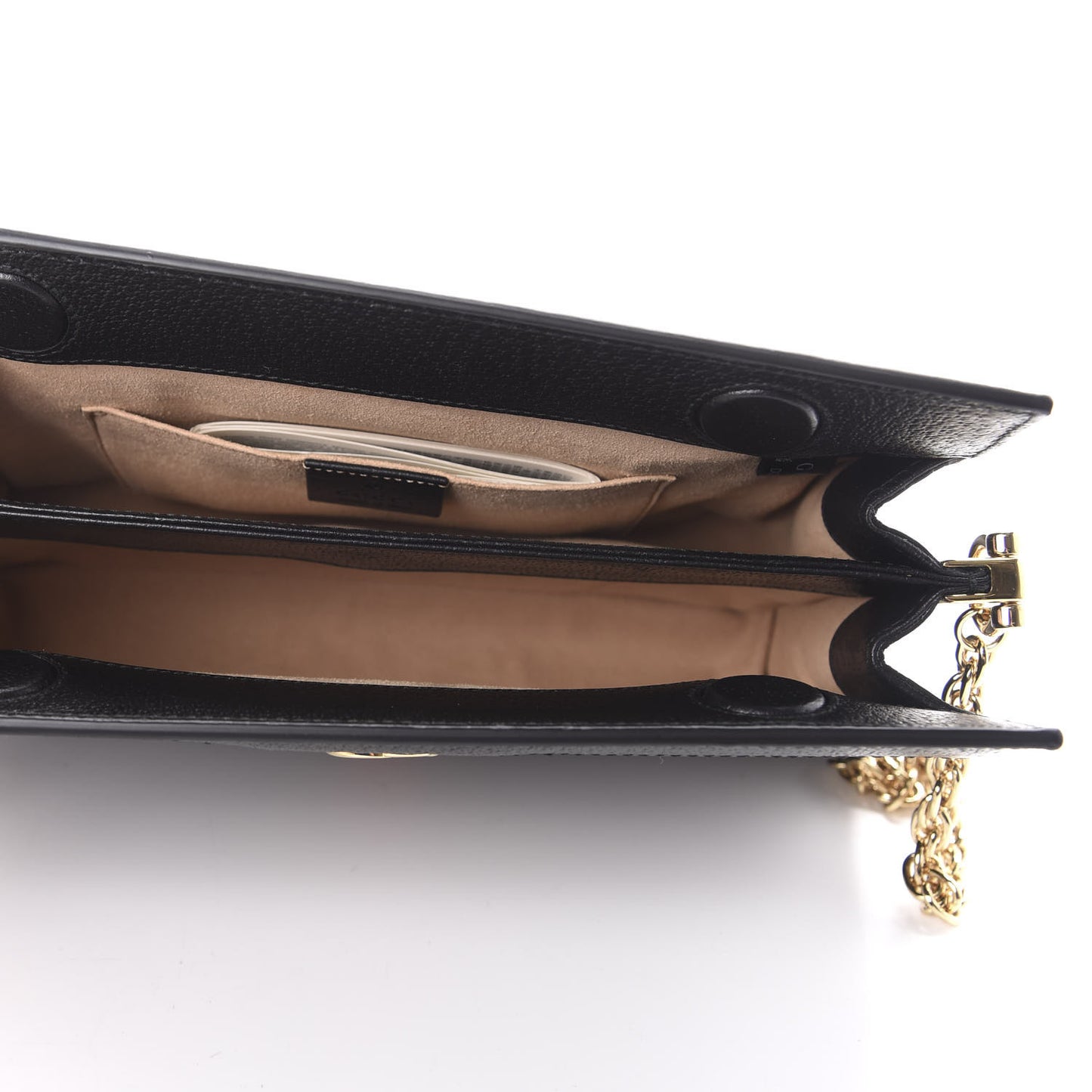 Calfskin GG Web Small Ophidia Chain Shoulder Bag Black