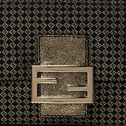 Fendi Micro Zucchino Forever Mini Mama Baguette Black Gold 7 of 9