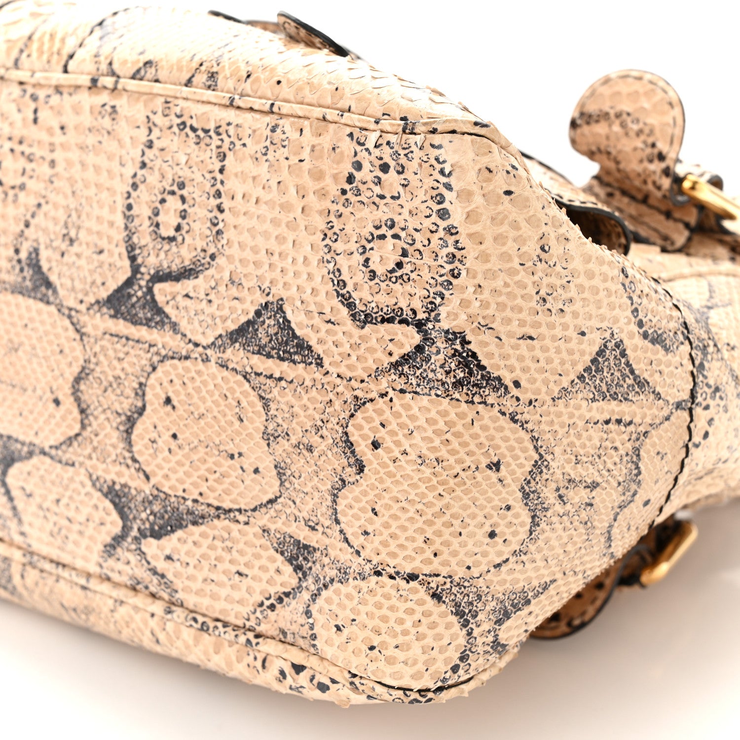 Valentino Garavani Snakeskin Braided Satchel Beige 9 of 11