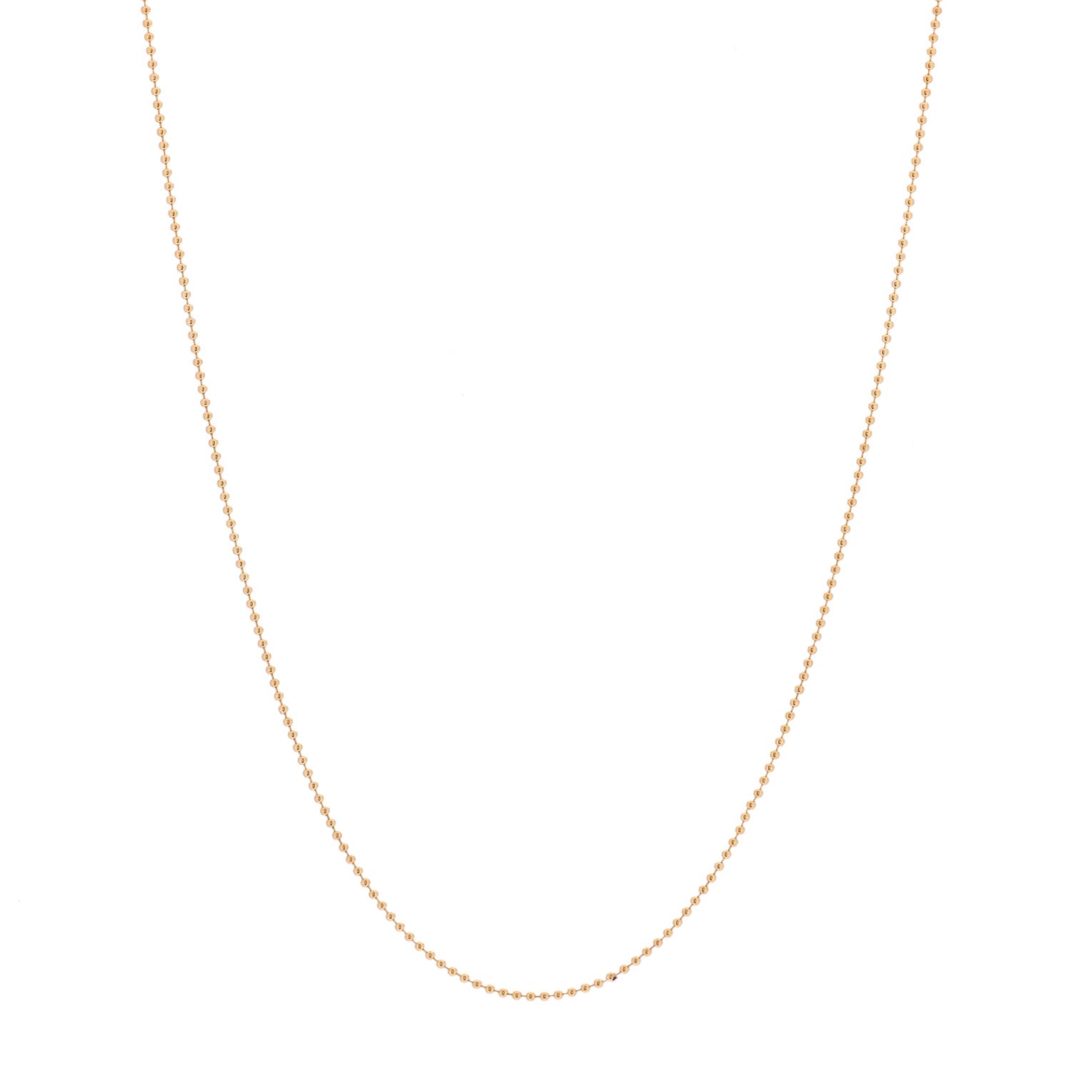 Tiffany 18K Rose Gold Beaded Chain Necklace 1 of 4